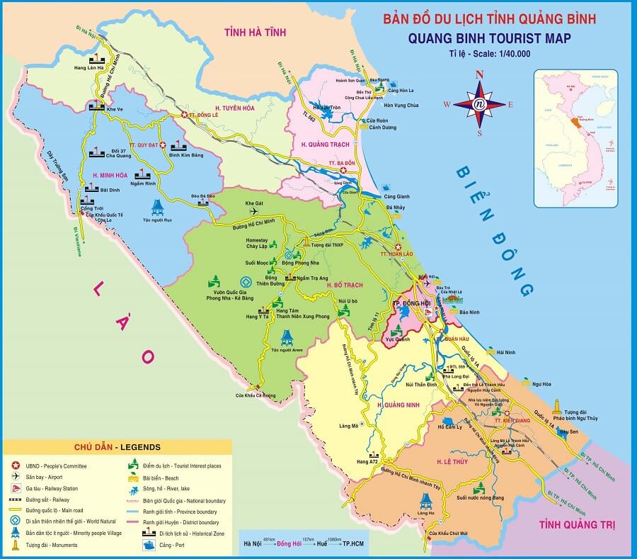 Vị trí địa lý tỉnh Quảng Bình