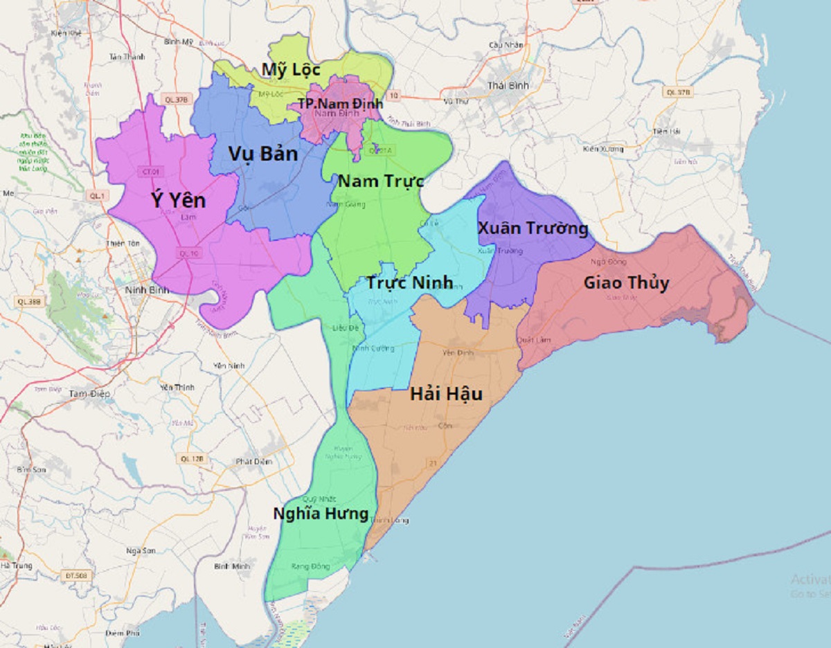 Tổng quan vị trí địa lý tỉnh Nam Định